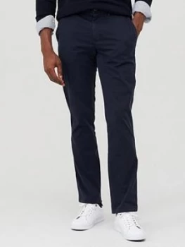 Tommy Hilfiger Core Straight Flex Chino Trousers - Navy, Size 30, Inside Leg Regular, Men