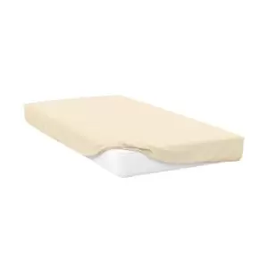 Belledorm Jersey Cotton Deep Fitted Sheet (Kingsize) (Ivory)