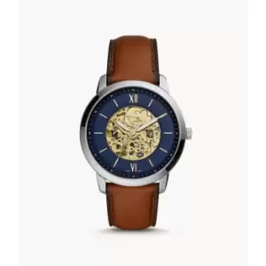 Fossil Mens Neutra Automatic Luggage Leather Watch - Brown