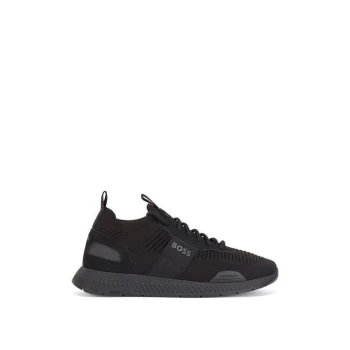 Boss Titanium Runn Knit Trainers - Black