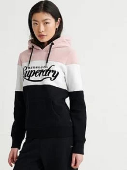 Superdry Colour Block Hoodie - Black, Size 6, Women