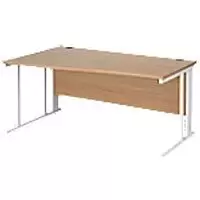 Dams International Wave Desk MCM16WLWHB 1,600 x 725 x 800 - 990 mm