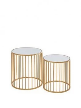 Premier Housewares Avantis Round Side Tables Set Of 2