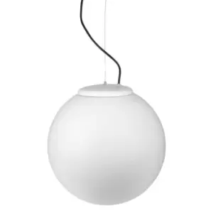 Cisne Large Outdoor Globe Ceiling Pendant Light White IP44, E27