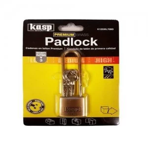 Kasp 70mm Long Shackle Brass Padlock