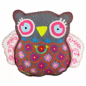 Paoletti Hootie Owl Ready Filled Cushion Multicolour