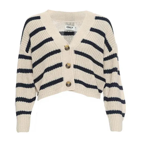 Only Pumice Stone Carolnice Stripe Cardigan Knit