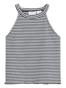 Mango Girls Stripey Vest Top - Navy, Size Age: 5 Years, Women