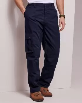 Cotton Traders Mens Thermal Action Trousers in Blue