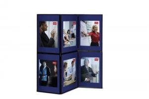 Nobo Showboard 6 Panel Display Blue and Grey