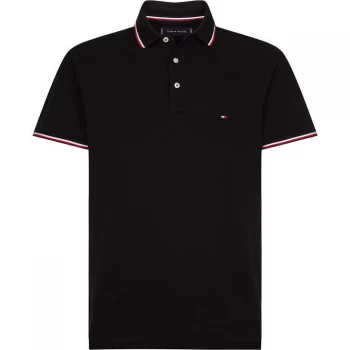 Tommy Hilfiger Core Tommy Tipped Slim Polo - Black