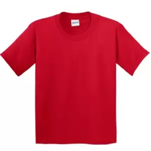 Gildan Childrens Unisex Soft Style T-Shirt (S) (Red)