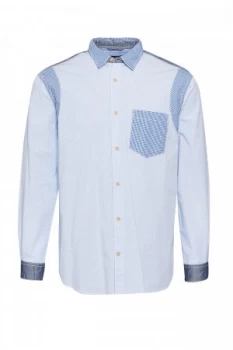 Mens French Connection Outline Patchwork Shirt City