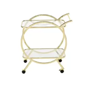 Harry Gold Glass & Mirror Drinks Trolley