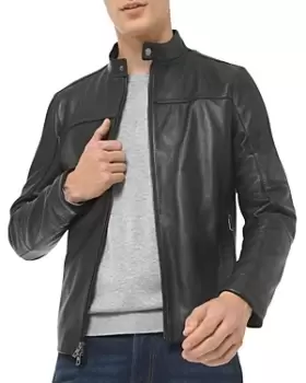 Michael Kors Leather Racer Jacket