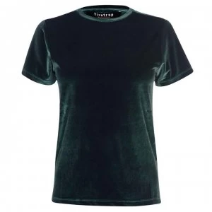 Firetrap Blackseal Velvet T Shirt - Dark Green