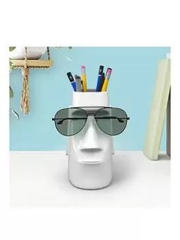 Moai Pen Pot + Glasses Holder