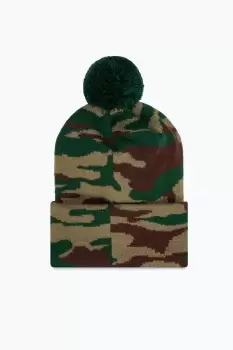 HYPE CAMO KNITTED POM POM BEANIE