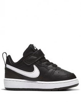 Nike Court Borough Low 2 Infant Trainers - Black/White, Size 5.5