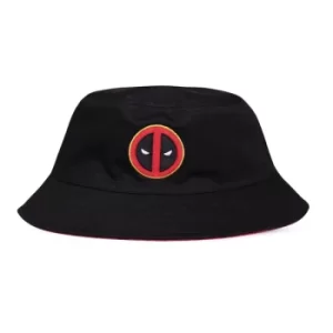 MARVEL COMICS Deadpool Logo Reversable Bucket Hat, Unisex, Black/Red (FC536652DED)