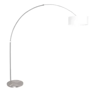 Sparkled Light Arc Floor Lamp Steel Brushed