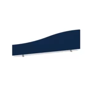 Wave desktop fabric screen 1400mm/200mm x 400mm/200mm - blue