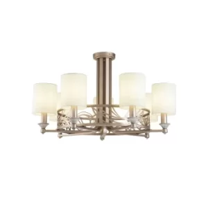 Vittoria Chandelier Cream with Gold, 7 Light, E14