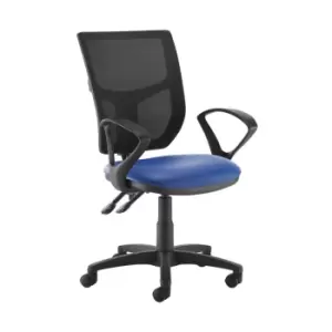 Dams MTO Altino 2 Lever High Mesh Back Operators Chair with Fixed Arms - Nero Bl