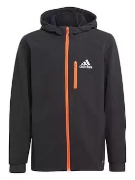 adidas Junior Boys Technical Training Icons Jacket - Black, Size 9-10 Years