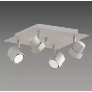 Cristal Moka 4-Light Ceiling Spotlight White