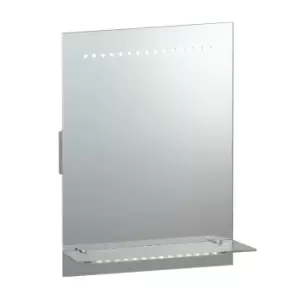 Bathroom Wall Light IP44 - Mirrored Glass & Matt Silver Paint - 30 x 0.1W