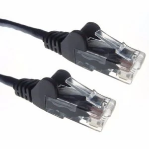 Zexum Black RJ45 Cat5e High Quality 24AWG Stranded Snagless UTP Ethernet Network LAN Patch Cable - 0.3 Meter