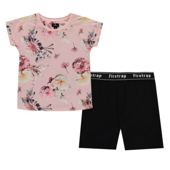 Firetrap BoyF T Shirt Set Infant Girls - Pink Floral