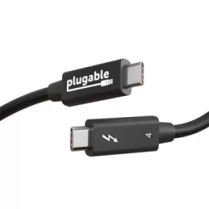 Plugable Technologies Thunderbolt 4 Cable 1M/3.2ft 100W Single 8K/Dual 4K Displays 40Gbps Transfer