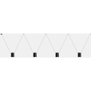 Leds-c4 Lighting - Leds-C4 Attic - Decorative Hanging Ceiling Pendant Matt Black 4x E27 / 175cm x 800cm