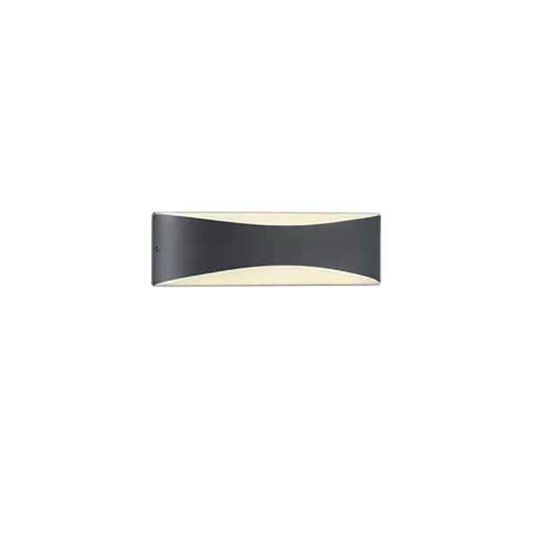 Konda Modern Outdoor Flush Wall Lamp Anthracite 3000K IP65