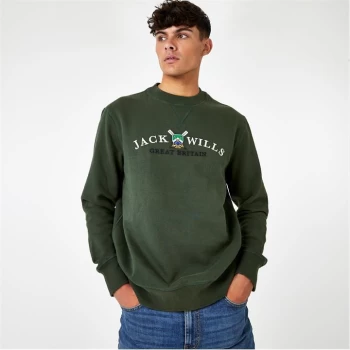 Jack Wills Fortescue Graphic Sweatshirt - Dark Green