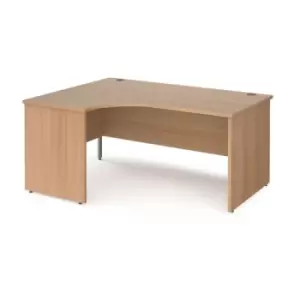 Office Desk Left Hand Corner Desk 1600mm Beech Top And Panel End Leg Maestro 25