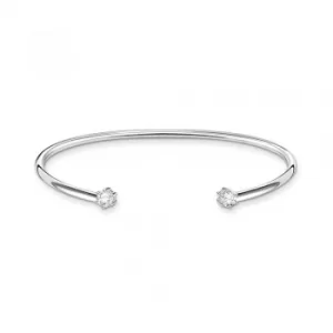 THOMAS SABO Silver Six Claw Cubic Zirconia Bangle AR104-051-14