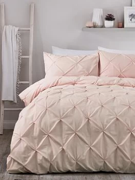 Serene Lara Duvet Cover Set - Blush