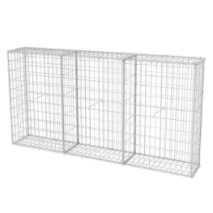 Vidaxl Gabion Basket Galvanised Steel 200X30X100 cm