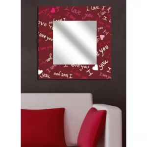 MA-16 Multicolor I Love You Decorative Mirror