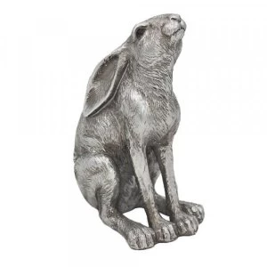 Reflections Silver Hare Gazing Figurine By Leonardo