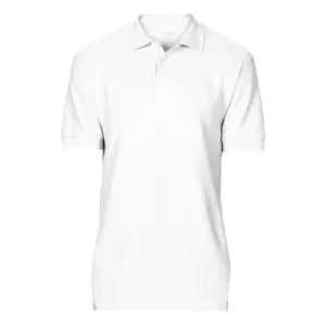 Gildan Softstyle Mens Short Sleeve Double Pique Polo Shirt (L) (White)