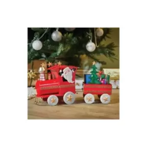 Marco Paul - Metal Santa Train Figure Decoration Ornament Home Novelty Xmas Gift