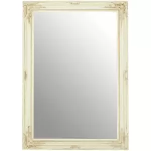 Premier Housewares - Rectangular Wall Mirror/ Classic Mirrors For Bathroom / Bedroom / Garden Walls Fancy Wall Mounted Mirrors For Hallway With Bone