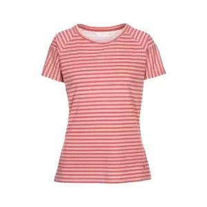 Trespass Womens/Ladies Ani T-Shirt (S) (Rhubarb Red Stripe)