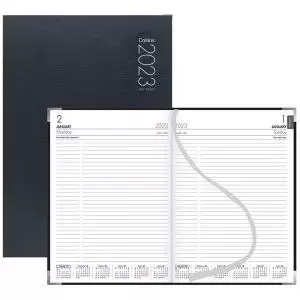 ValueX Academic A4 Day To Page Diary 20232024 Black A41E Black 17970SY