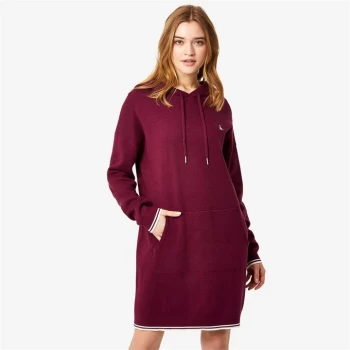 Jack Wills Wigton Knitted Hoodie Dress - Damson