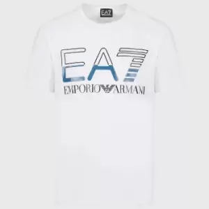 EA7 Logo-Print Cotton-Blend T-Shirt - XL